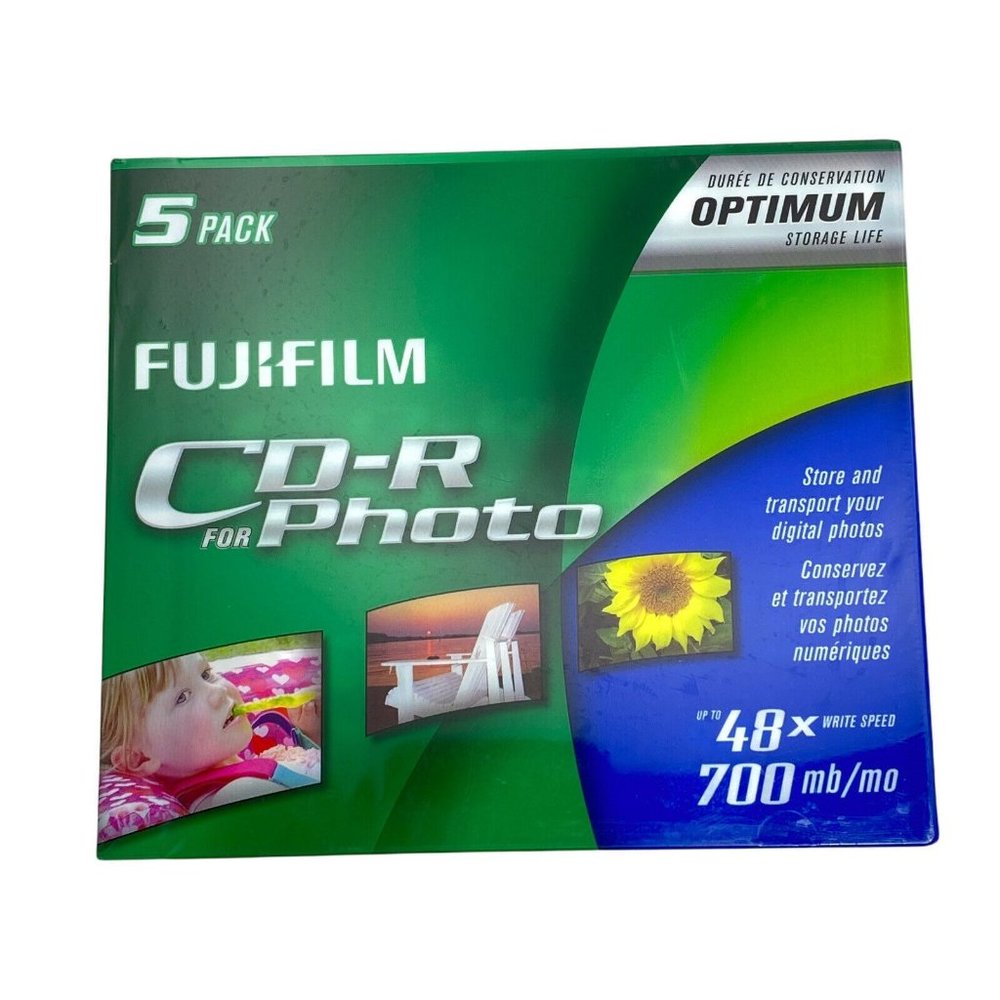 Fujifilm CD-R For Photos 5-Pack 700 mb 48x Write Speed